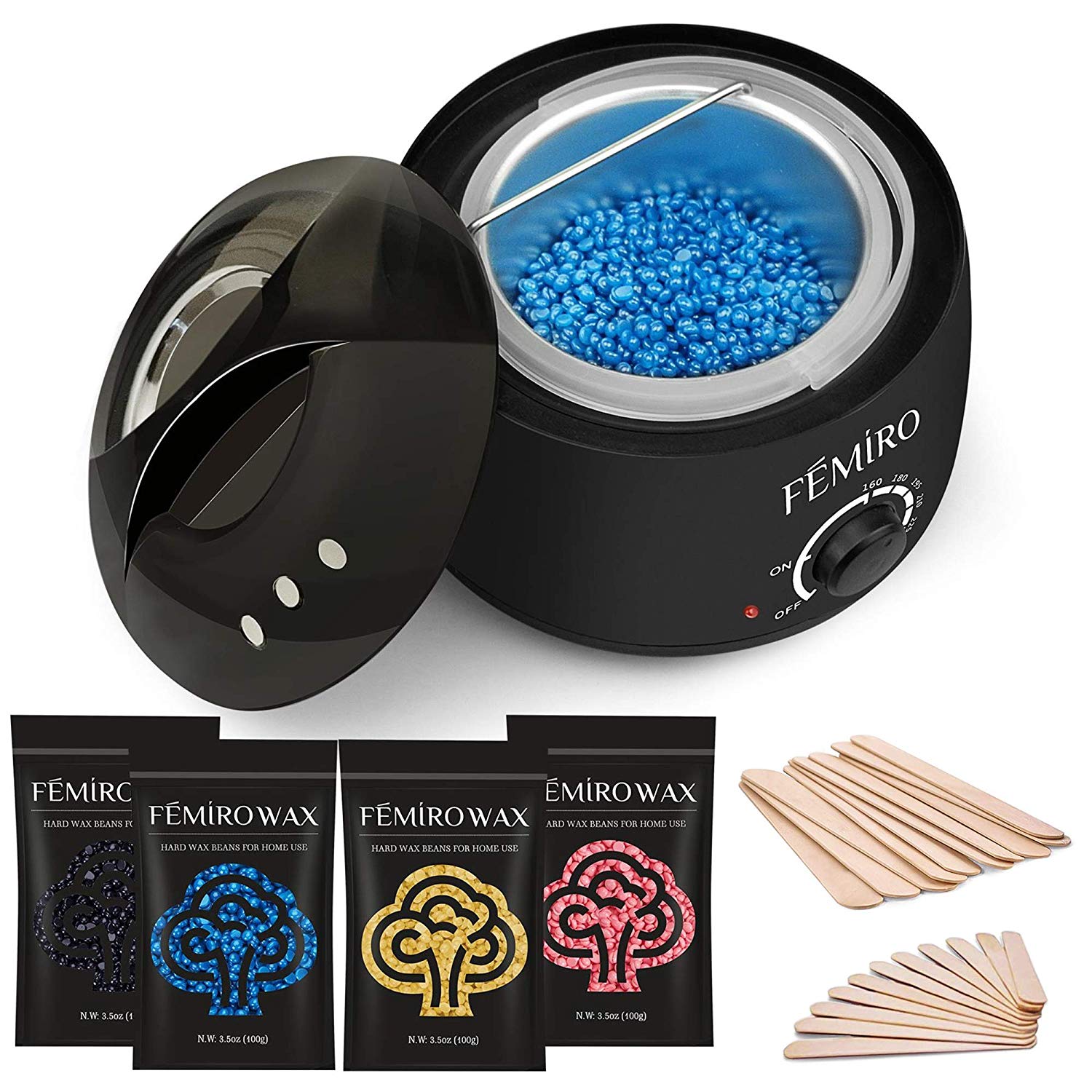 Wax Warmer Femiro Hair Removal Home Waxing Kit With 4 Flavors